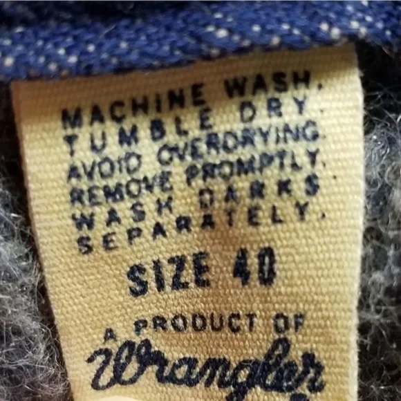 70s Vintage Wrangler Distressed Denim Corduroy Big Ben Bluebell Chore Jacket - Picture 11 of 13